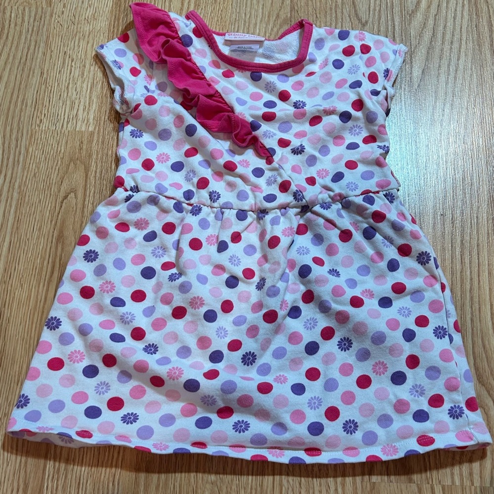 Bitty Baby by American Girl Dress Size 6 Pink Purple Polka Dot Flowers